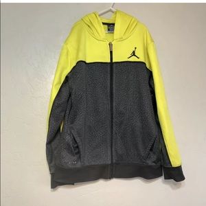 Nike Air Jordan Black and Yellow boys jacket XL
